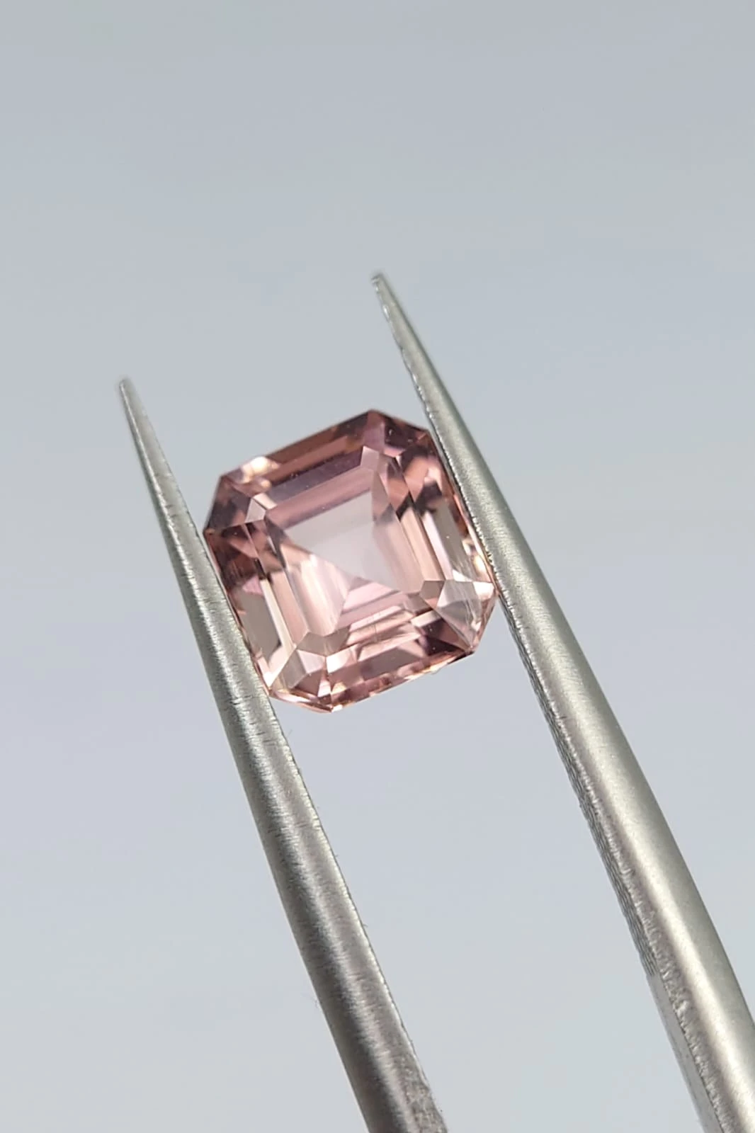 1.35ct Natural Peach Tourmaline Emerald Cut Loose Gemstone From Afghanistan — view 3